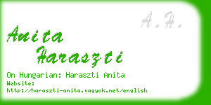 anita haraszti business card